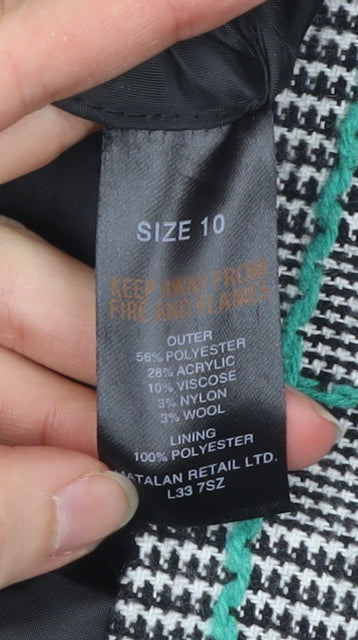 Papaya Petite Women’s Grey Check Pencil Skirt Size 10 Tweed Lined