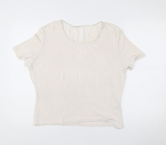 Womens UK Size 18 Marks and Spencer Ivory Basic T-Shirt