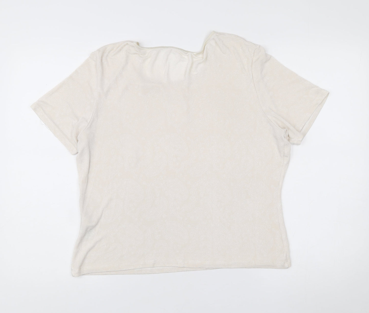 Womens UK Size 18 Marks and Spencer Ivory Basic T-Shirt