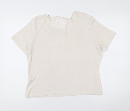 Womens UK Size 18 Marks and Spencer Ivory Basic T-Shirt