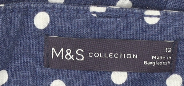 Marks and Spencer Women’s Blue Polka Dot A-Line Skirt Size 12