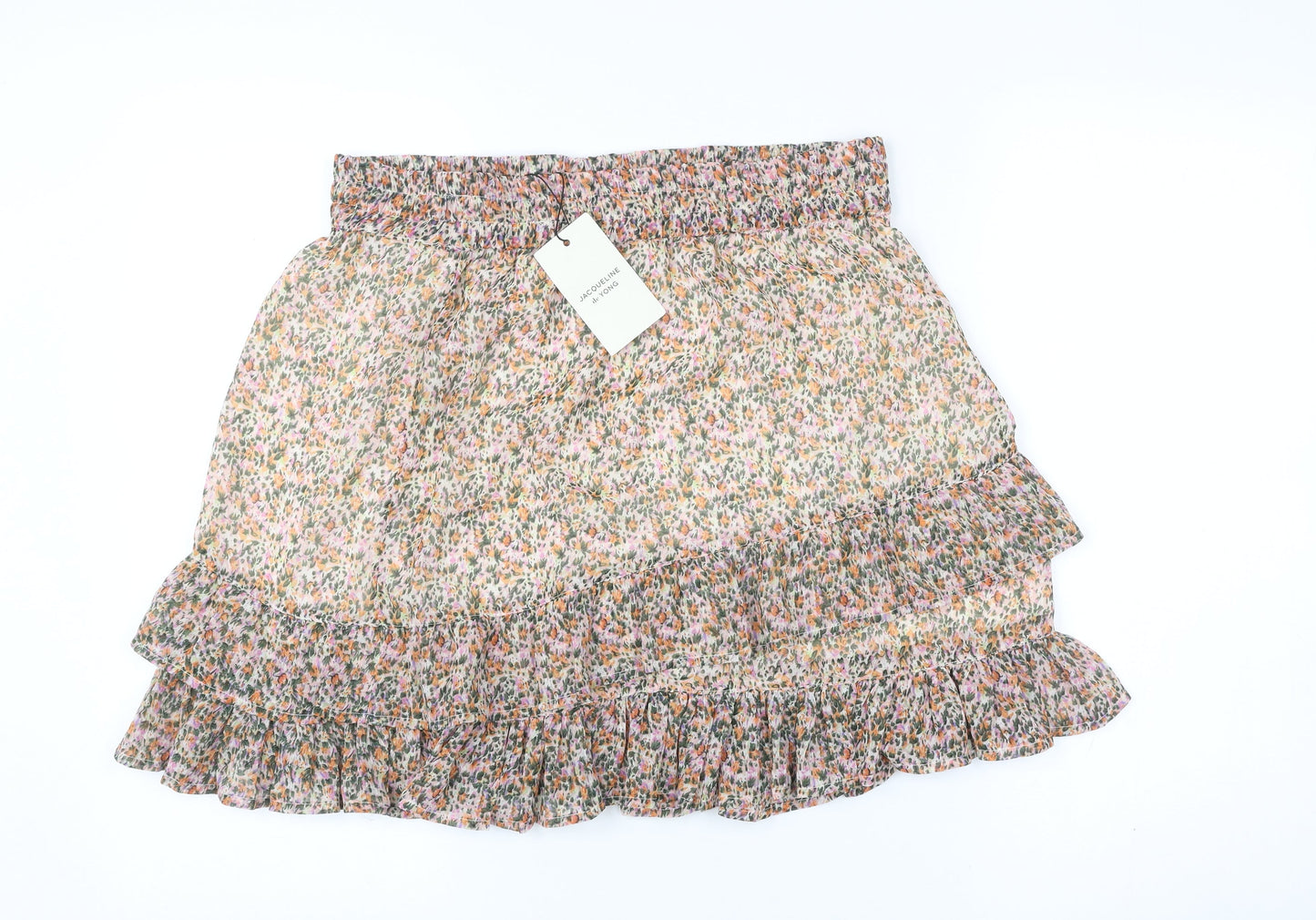 Jacqueline de Yong Women’s Multicoloured Floral Mini Skirt Size 12