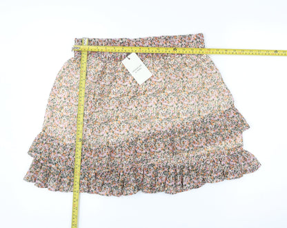 Jacqueline de Yong Women’s Multicoloured Floral Mini Skirt Size 12