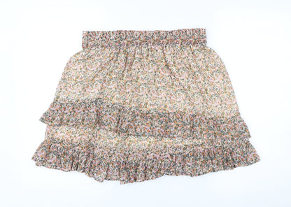 Jacqueline de Yong Women’s Multicoloured Floral Mini Skirt Size 12
