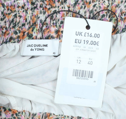 Jacqueline de Yong Women’s Multicoloured Floral Mini Skirt Size 12