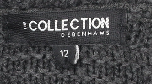 Debenhams Grey Roll Neck Jumper Dress Size 12 Women’s Winter Knit