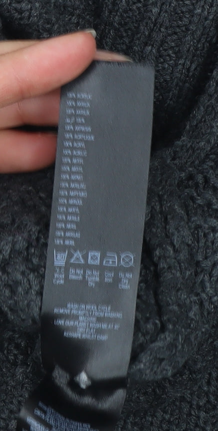 Debenhams Grey Roll Neck Jumper Dress Size 12 Women’s Winter Knit