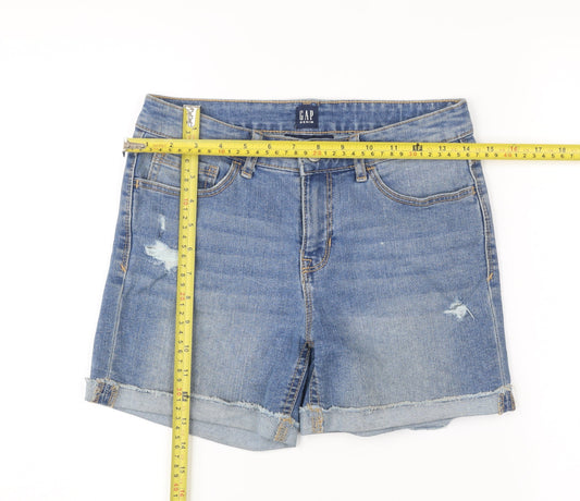 GAP Women’s Blue Denim Cut-Off Shorts Size 14 Regular Mid Rise