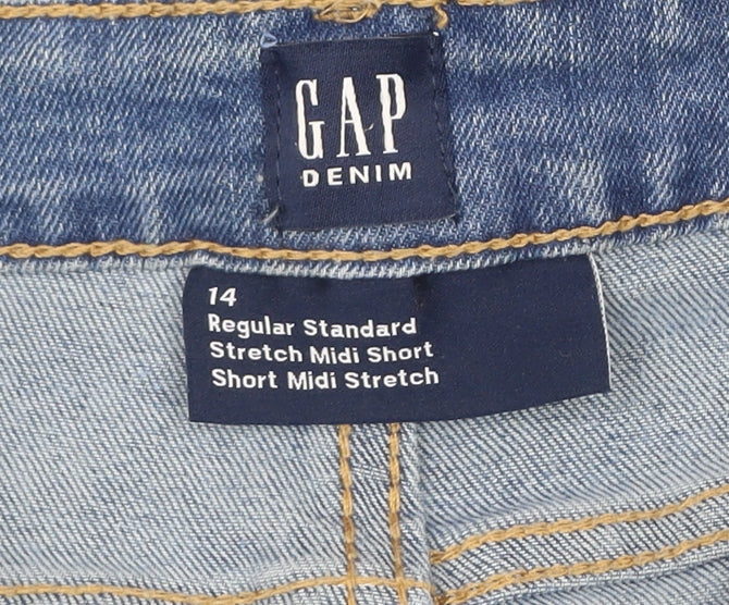 GAP Women’s Blue Denim Cut-Off Shorts Size 14 Regular Mid Rise