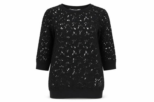 Womens UK Size 10 New Look Black Tunic Blouse