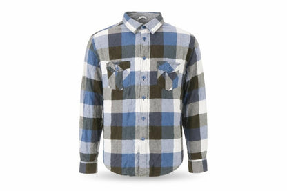 Mossimo Supply Co Men’s Blue Checked Cotton Button-Up Shirt L