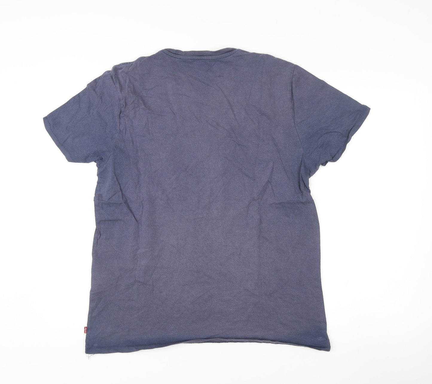 Levi's Men's Blue Graphic Logo T-Shirt Size L Crew Neck Cotton