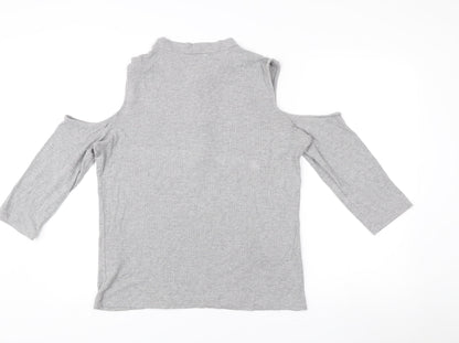 Womens UK Size XL VERO MODA Grey Basic T-Shirt
