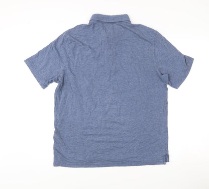JACHS New York Men's Blue Cotton Blend Polo Shirt Size L