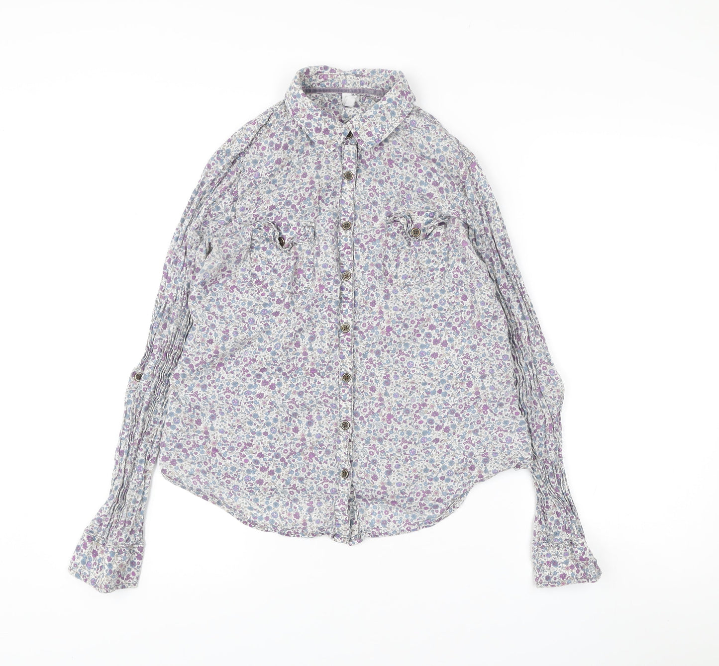Womens UK Size 10 Marks and Spencer Multicoloured Basic Button-Up