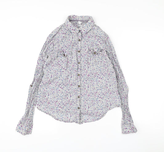 Womens UK Size 10 Marks and Spencer Multicoloured Basic Button-Up