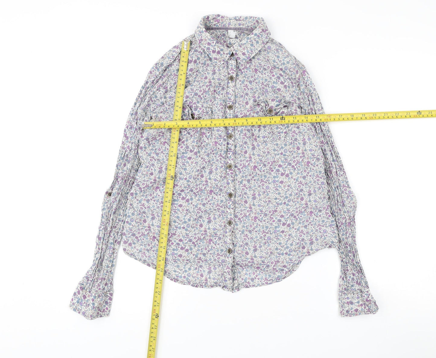 Womens UK Size 10 Marks and Spencer Multicoloured Basic Button-Up