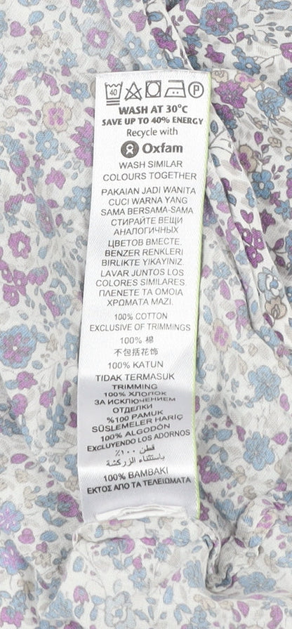 Womens UK Size 10 Marks and Spencer Multicoloured Basic Button-Up