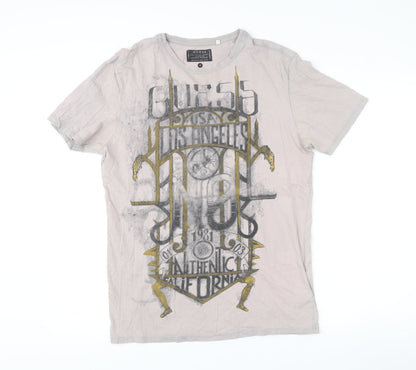 Mens UK Size M GUESS Beige  T-Shirt