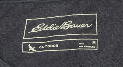 Eddie Bauer Mens Black Graphic Outdoor Cotton T-Shirt Size M