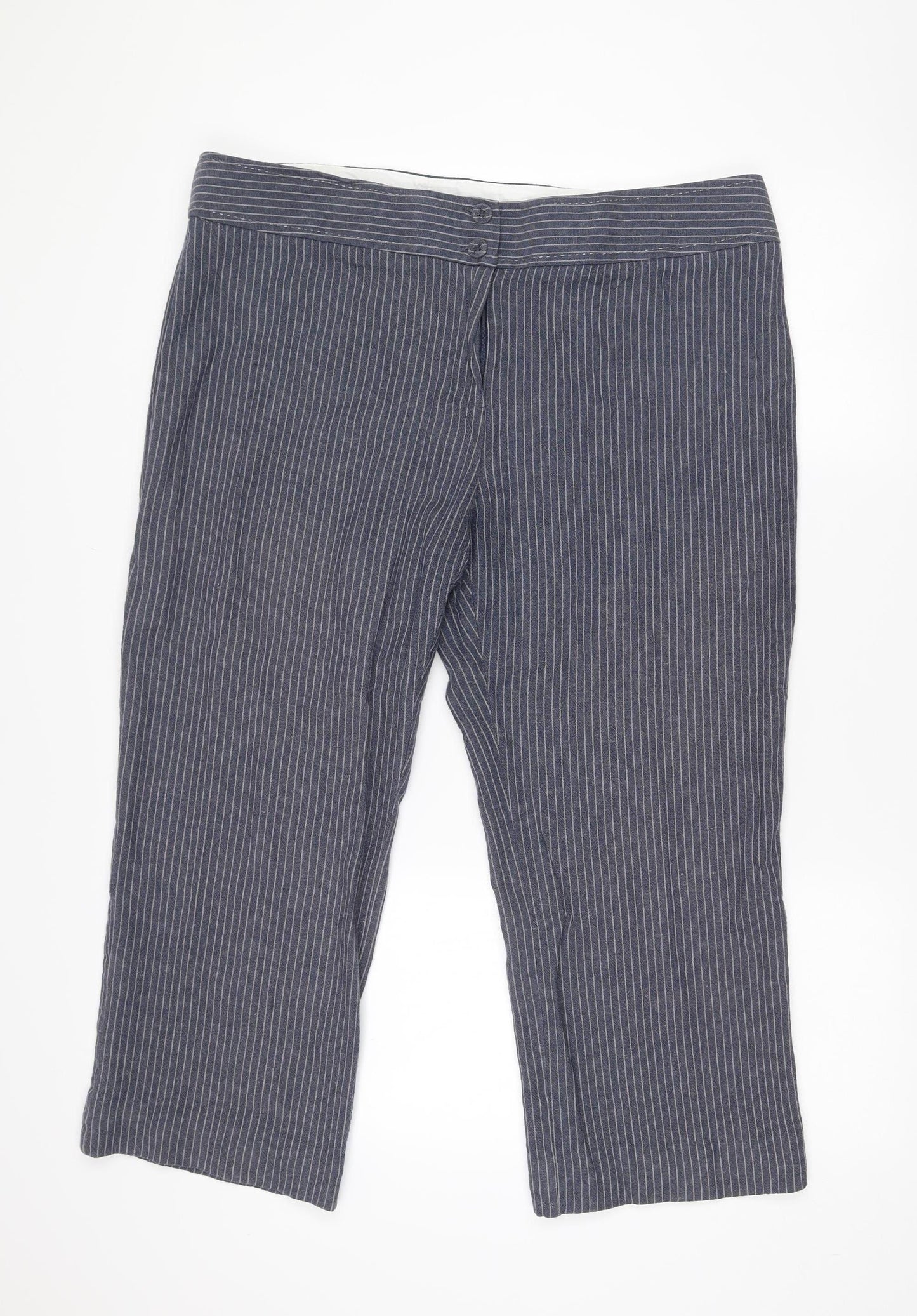 Womens UK Size 20 Marks and Spencer Regular Fit CasualTravelWorkwear Blue Trouse