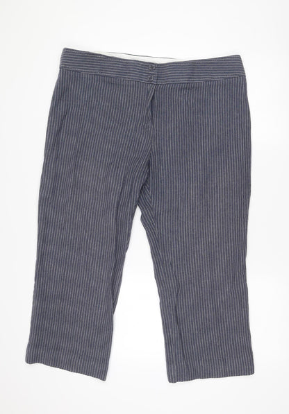 Womens UK Size 20 Marks and Spencer Regular Fit CasualTravelWorkwear Blue Trouse
