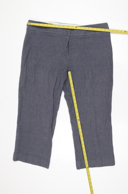 Womens UK Size 20 Marks and Spencer Regular Fit CasualTravelWorkwear Blue Trouse