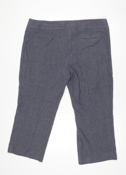Womens UK Size 20 Marks and Spencer Regular Fit CasualTravelWorkwear Blue Trouse