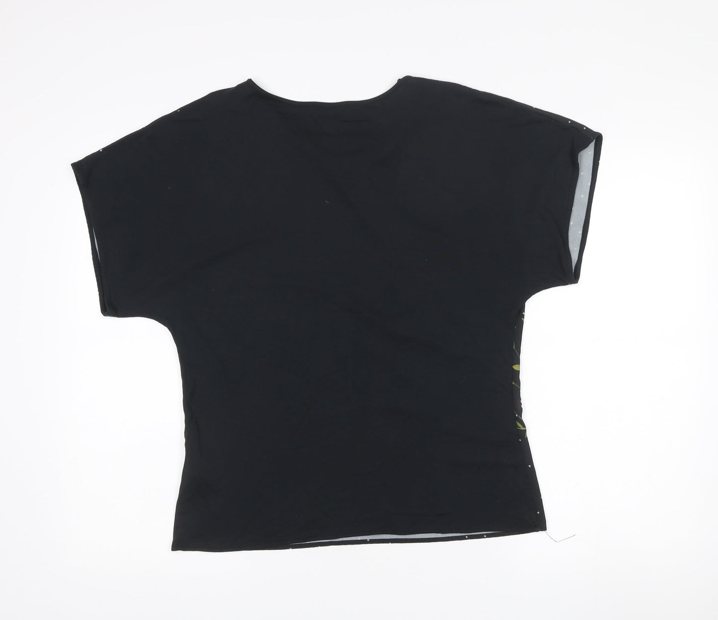 Womens UK Size 10 Marks and Spencer Per Una Black Basic T-Shirt