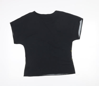 Womens UK Size 10 Marks and Spencer Per Una Black Basic T-Shirt