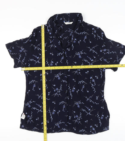 Womens UK Size 18 Marks and Spencer Blue Classic Button-Up