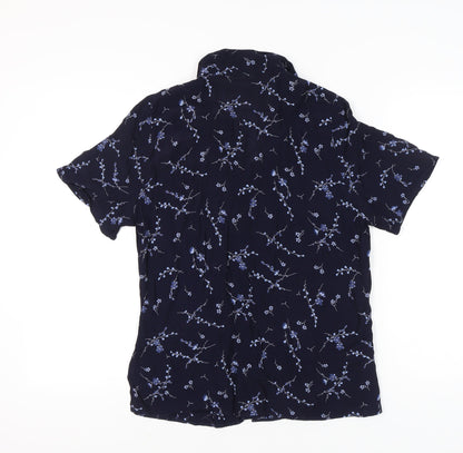 Womens UK Size 18 Marks and Spencer Blue Classic Button-Up