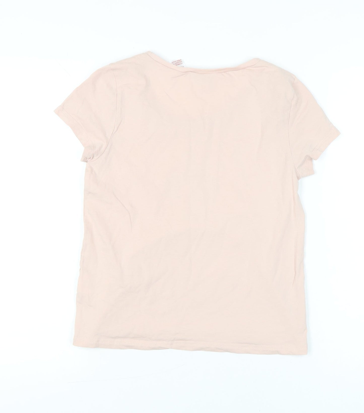 Womens UK Size XS Monki Pink Basic T-Shirt