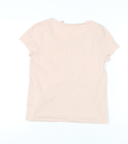 Womens UK Size XS Monki Pink Basic T-Shirt