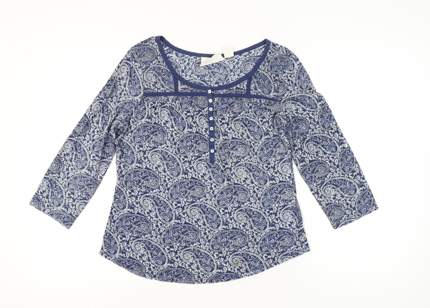 Womens UK Size L H&M Blue Tunic Blouse