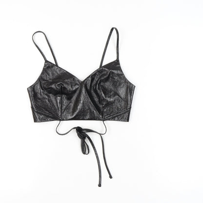Womens UK Size 8 River Island Black Camisole Tank