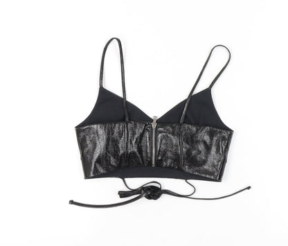 Womens UK Size 8 River Island Black Camisole Tank