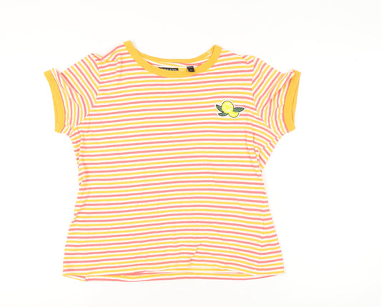 Womens UK Size L Brave Soul Multicoloured Basic T-Shirt