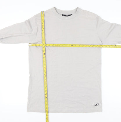 The Couture Club Men’s Grey Long Sleeve Cotton T-Shirt Size M
