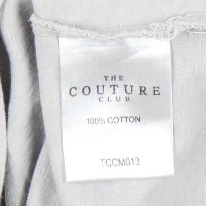 The Couture Club Men’s Grey Long Sleeve Cotton T-Shirt Size M