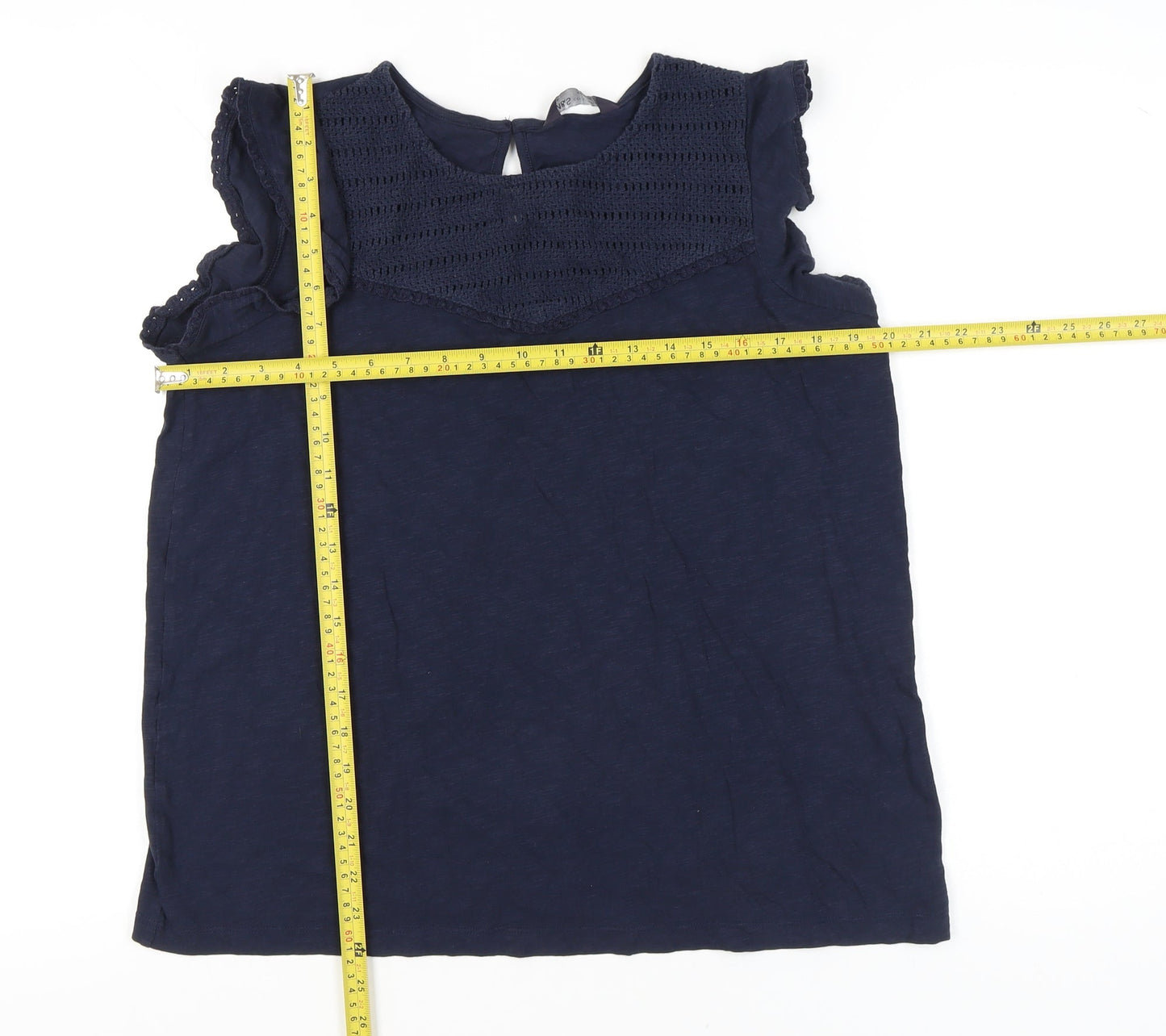 Womens UK Size 14 Marks and Spencer Blue Tunic Blouse