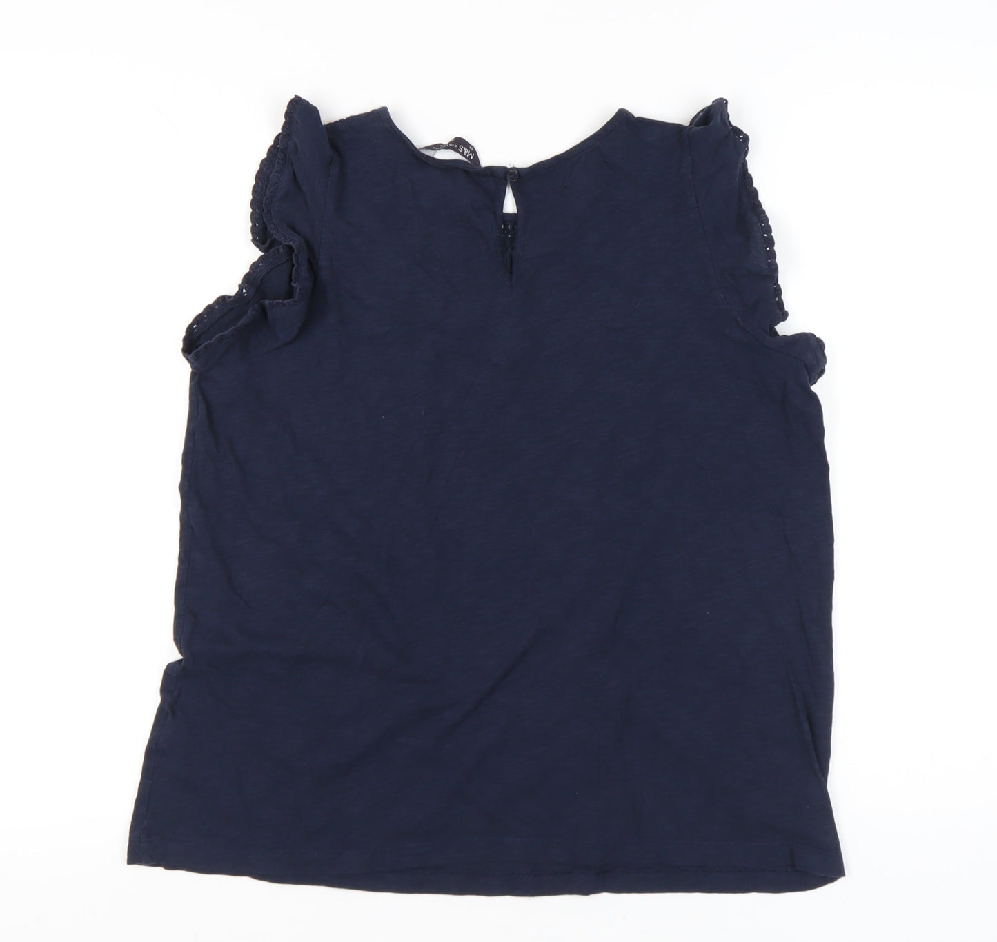 Womens UK Size 14 Marks and Spencer Blue Tunic Blouse