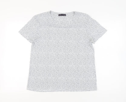 Womens UK Size 14 Marks and Spencer White Basic T-Shirt