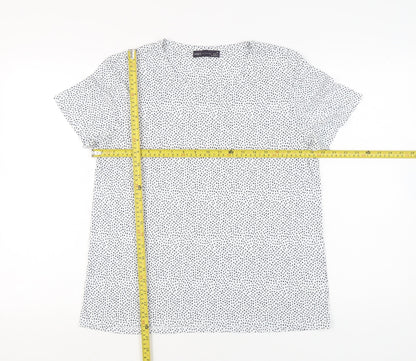 Womens UK Size 14 Marks and Spencer White Basic T-Shirt