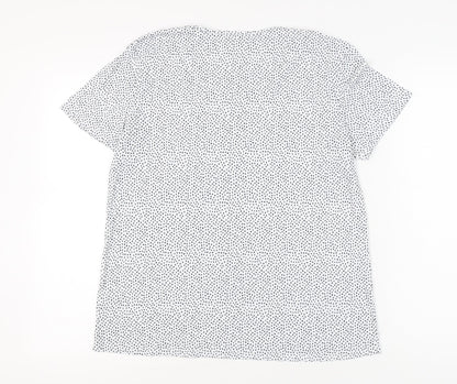 Womens UK Size 14 Marks and Spencer White Basic T-Shirt
