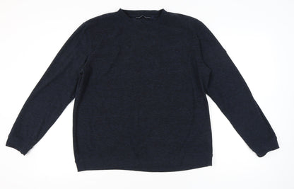 Regatta Men’s Blue Long Sleeve Polyester Crew Neck T-Shirt Size L