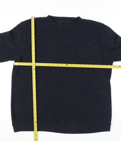 Regatta Men’s Blue Long Sleeve Polyester Crew Neck T-Shirt Size L