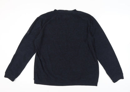 Regatta Men’s Blue Long Sleeve Polyester Crew Neck T-Shirt Size L