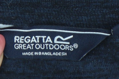 Regatta Men’s Blue Long Sleeve Polyester Crew Neck T-Shirt Size L