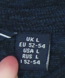 Regatta Men’s Blue Long Sleeve Polyester Crew Neck T-Shirt Size L